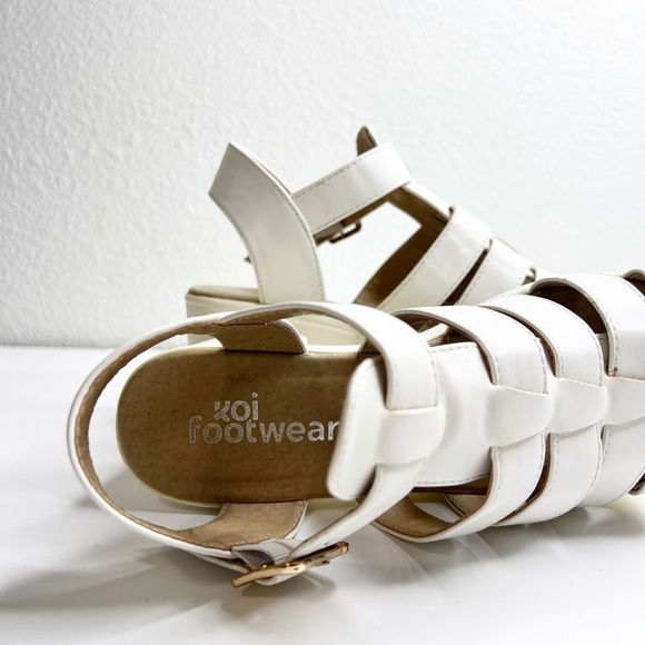 KOI WHITE CHUNK SANDAL VEGAN SIZE 8 - Picture 7 of 13